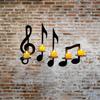 Black Music Note Candle Holder Vintage Wall Mount Tealight Holder Musical Symbol Wall Decor for Living Room Dining Hallway