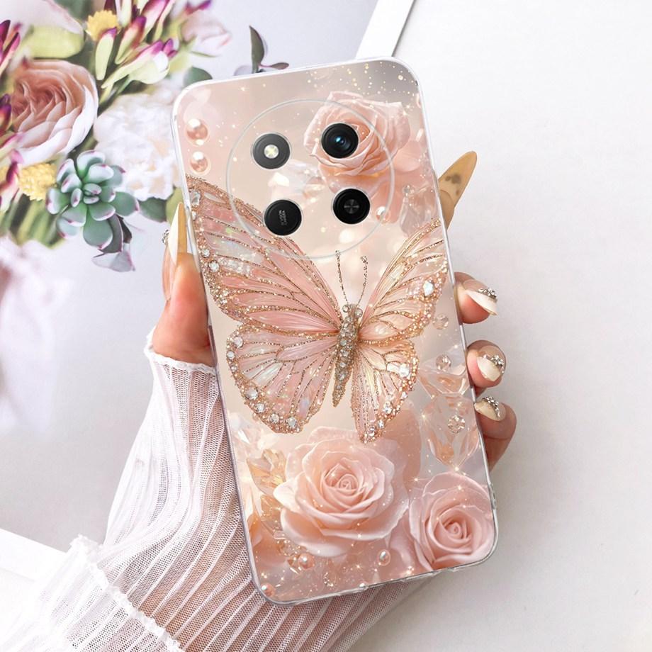 Dragon Lion Animal Printed For Honor Magic 7 Lite 7 Pro Magic7 Phone Case On Honor X9C Smart Cover Clear Silicone Butterfly Capa
