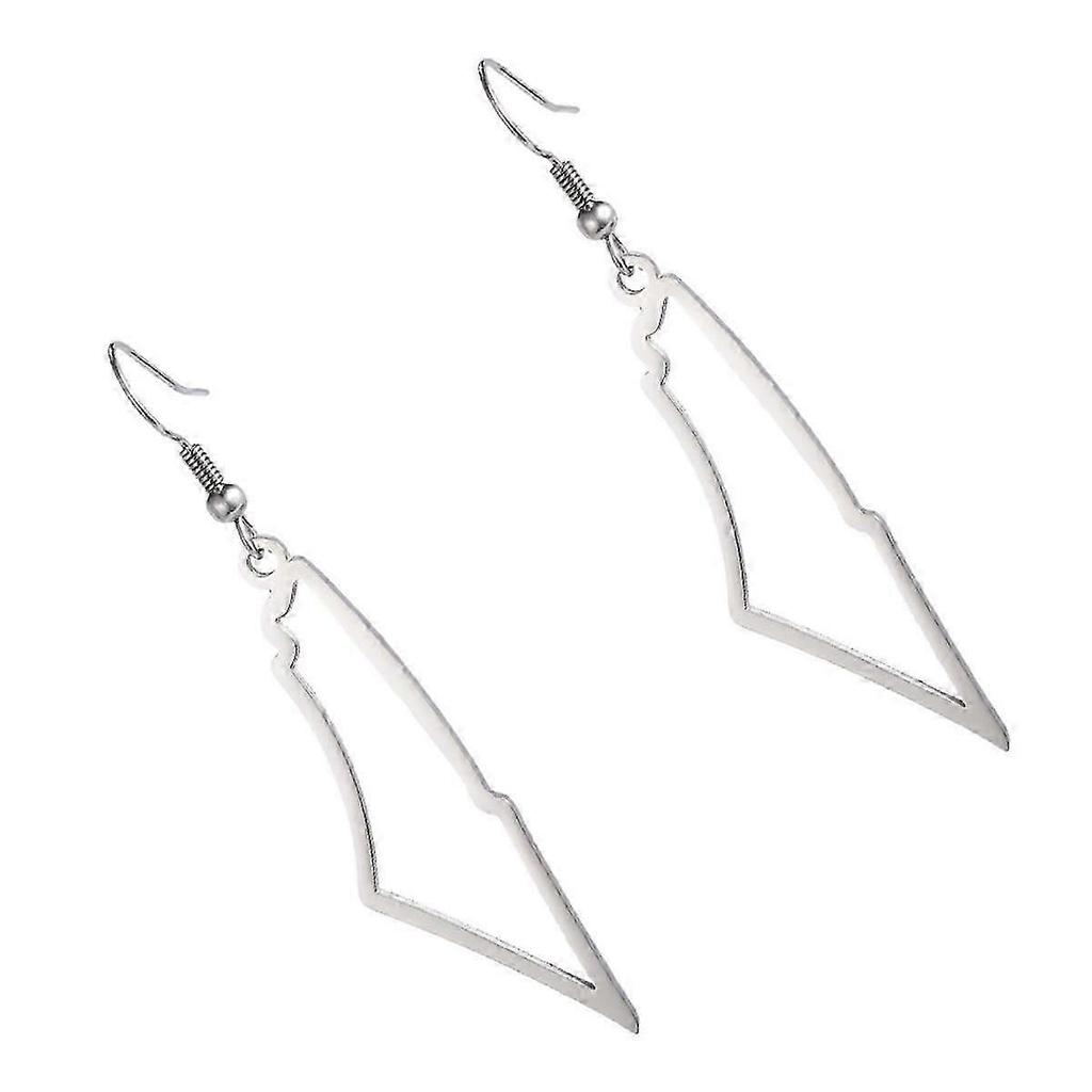 A Silver Palestine Map Dangle Earrings Women Geography Map Pendent Earring Stainless Jewelr