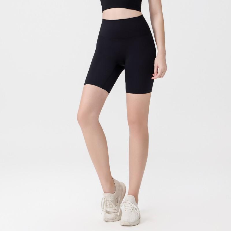 Womens High-Waisted Yoga Shorts 5/8 Length Quick-Dry Stretch Running Cycling Workout Pants