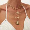 Ingemark Etniska Metallstövlar Kaktus Stjärna Hänge Chokerhalsband för Kvinnor 2025 Trend Enkel Tunn Bröstkedja Wed Smycke Gåva