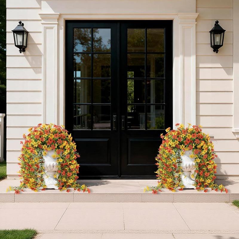 2PCS Spring decoration of  outdoor simulated hanging flower plants is suitable for outdoor home decoration