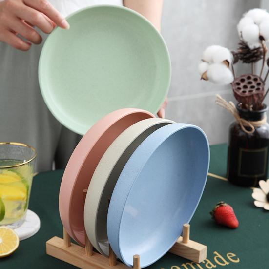 Snack Dish Stackable Smooth Surface Easy To Clean Large Capacity Heightened Base Multipurpose Round Candy Food Fruit Plate Kitchen Supplies