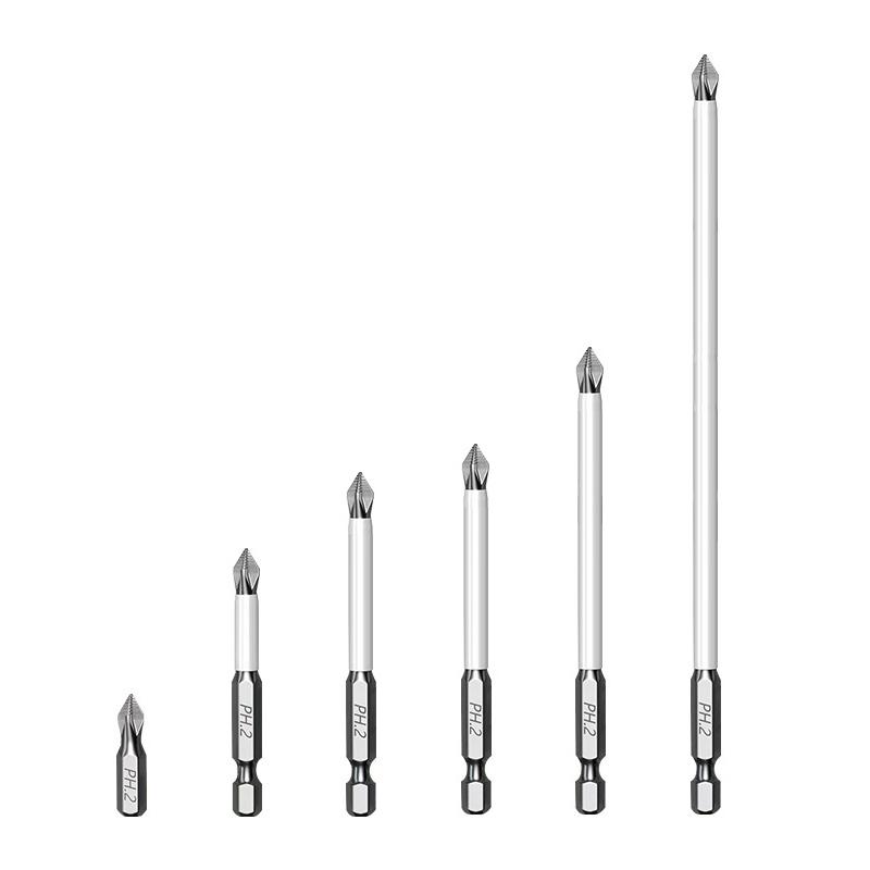 Hexagonal Electric Drill Screwdriver Tool, High Hardness & Anti Slip, Cross Head, 6/7PCS with High Performance Magnet.