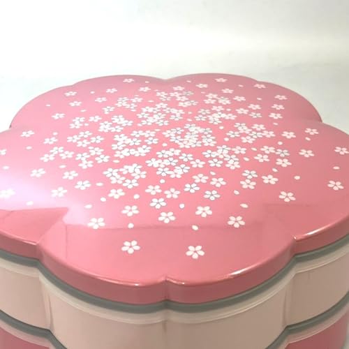Yellow Studio Hatsuzakura 7.5 Cherry Blossom Shaped Appetizer Plate (with inner lid and container) Pink 13710