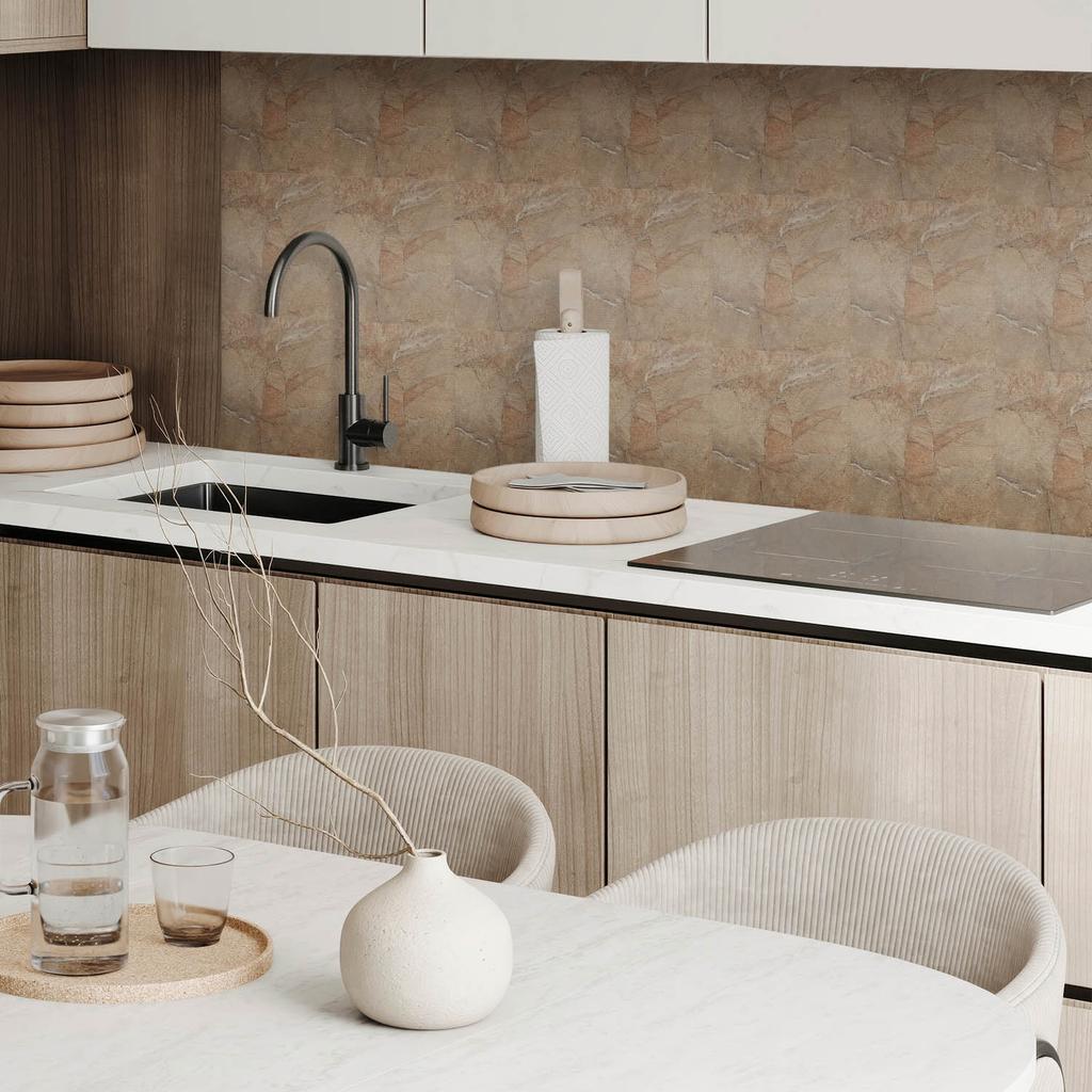 Package of Vinyl Floor Tiles Natural Stone Pattern 20X20X20 Cm