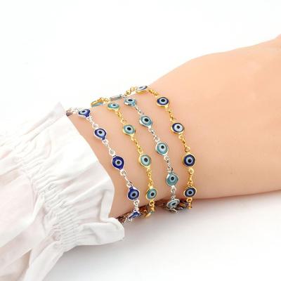 Bracelet Mode Oeil Maléfique - Jonc Tendance Style Rue Européen/Américain
