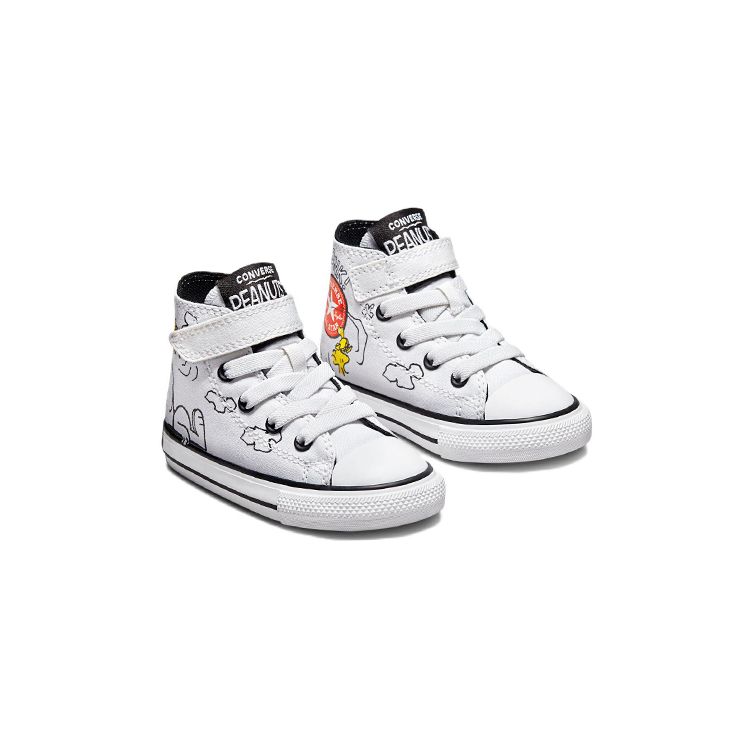 Converse Peanuts X  Chuck Taylor All Star High Top Casual Canvas Shoes Baby Sneakers White Black A01868C