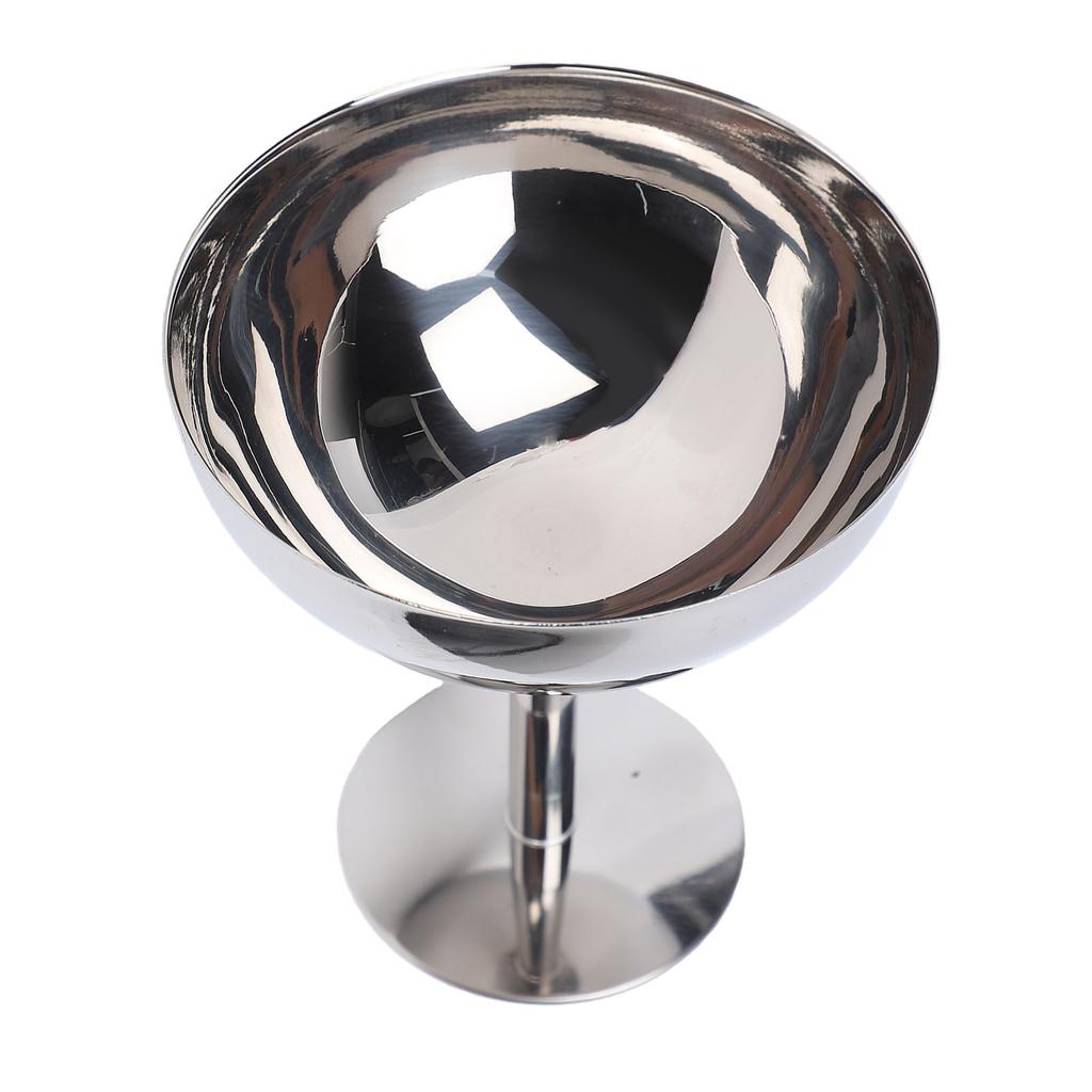 Footed Dessert Cup Dishwasher Safe 304 Stainless Steel Footed Dessert Bowl for Ice Cream Salad Serving