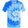 Summer new men's round neck 3D printed short sleeved t-shirt with digital multi-color tie dye