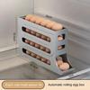 4 Tier Fridge Egg Rack Automatic Rolling Egg Holder Storage Box Container Kitchen Refrigerator Egg Dispenser Fridge Organizer