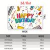 2D Cartoon Music Instrument Birthday Backdrop 2D Flat Banner for Kids Party