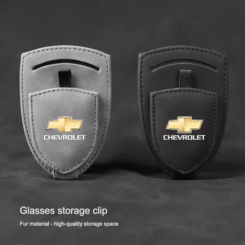 1Pcs Car Sun Visor Glasses Box Sunglasses Clip Card Ticket Holder For Chevrolet Corvette Montana TrailBlazer Silverado Traverse
