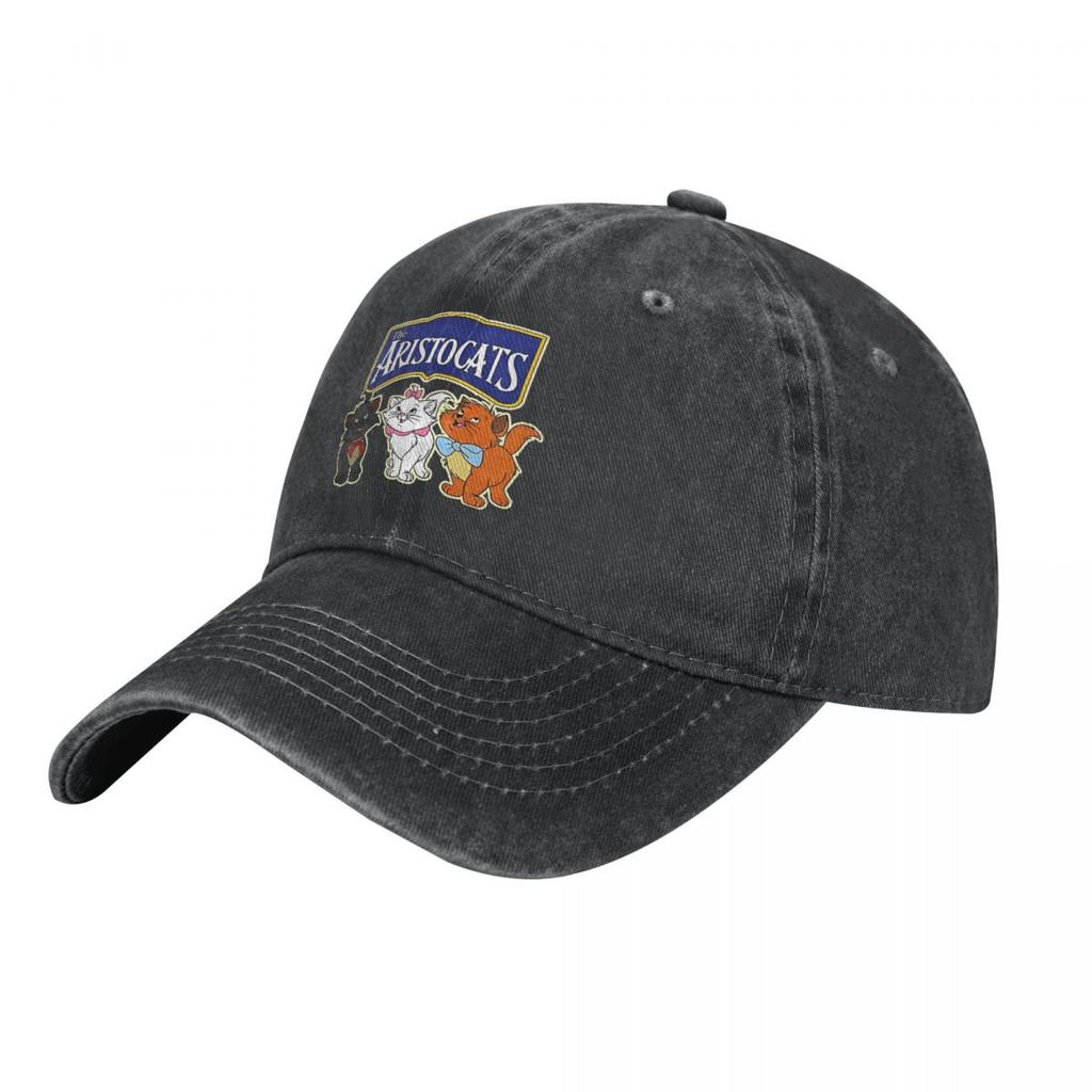 Aristocats Marie Cat Men Women Baseball Caps Cute Kitten Distressed Denim Caps Hat Vintage Outdoor Running Golf Headwear