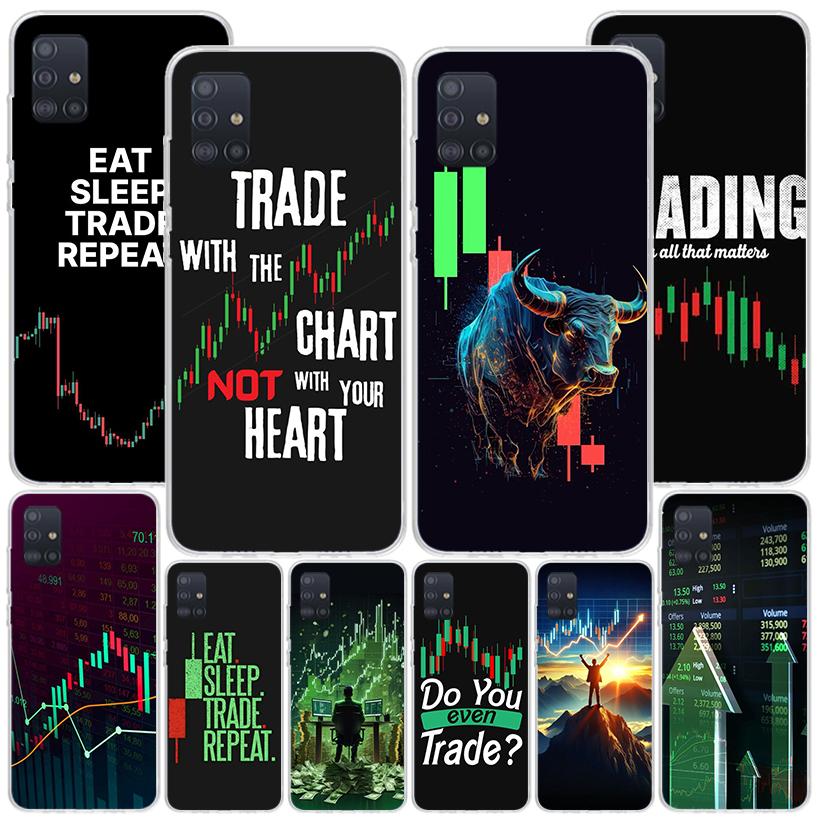 Trade Investment Forex Stock Market Phone Case For Samsung Galaxy A52 A32 A22 A12 A51 A31 A50S A30S A20S A10S Note 20 Ultra 10 P