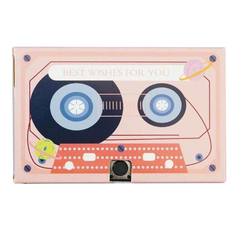 Greeting Card Voice Recorder Cassette Tape Shaped Recording Device Recordable