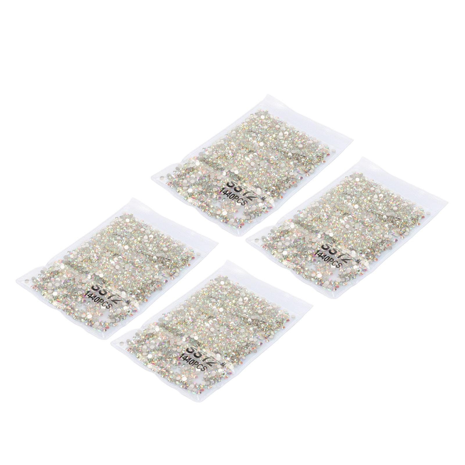 

5760 шт. Кристальные стразы Изысканная огранка Плоская спинка Круглые стразы для DIY поделок Ювелирные изделия