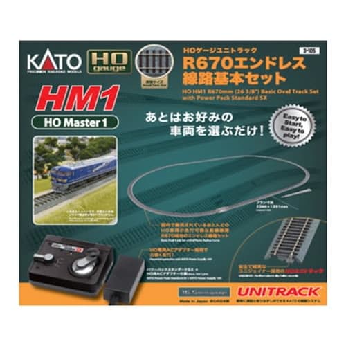 

KATO HO Gauge HM1 HO Unitrack R670 Endless Track Basic Set, Model Railroad, 3-105