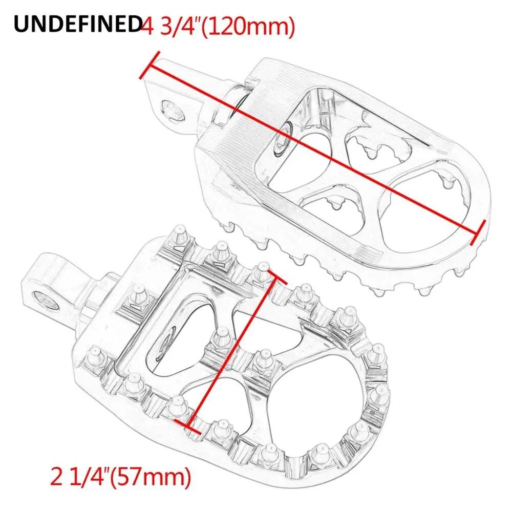 Motorcycle Wide Foot Pegs MX Rotating Bobber Style Footrest For Harley Sportster Iron 883 XL Dyna Fatboy Wide Glide Street Bob