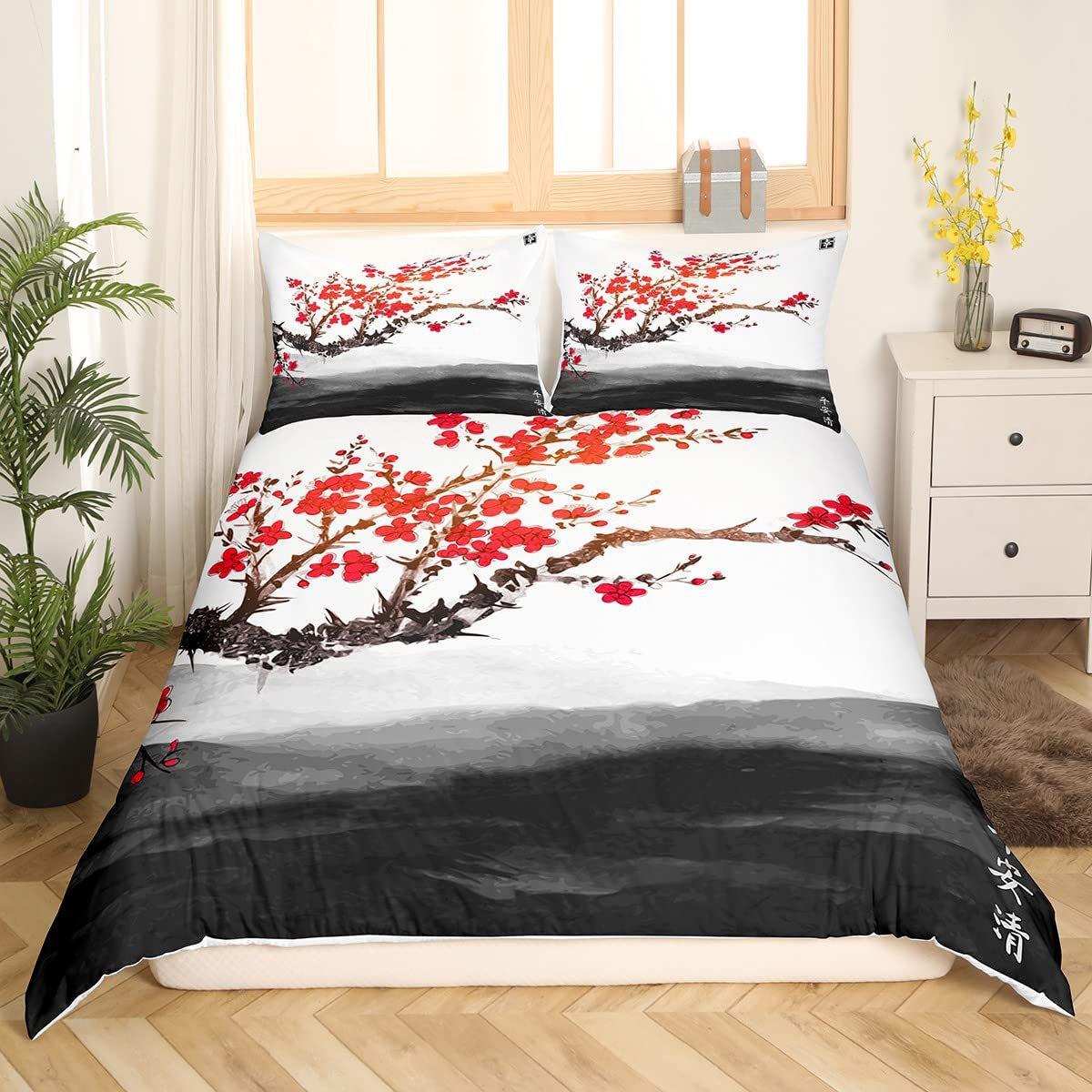 

Китайский стиль Китайская живопись Тушью Живопись Пододеяльник Цифровая печать Постельное белье Комплект из трех предметов Пододеяльник Germany 155 * 200