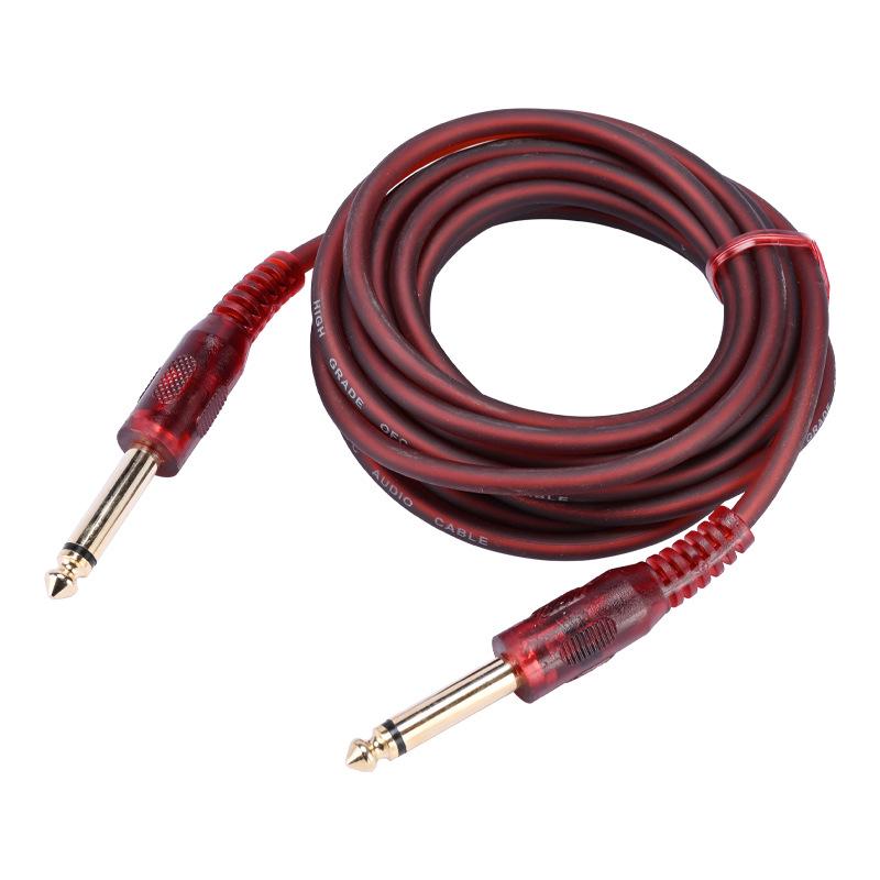 6.5ft Audiophile Oxygen-Free Copper 6.35mm Connector Cable for Guitar, Amplifier, Wind Instrument, Keyboard Audio
