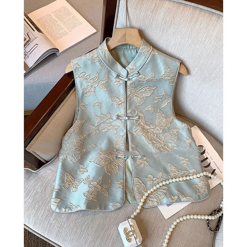 

Spring vest women s 2025 new versatile vest on vest vest M [Recommended below 50kg] синій