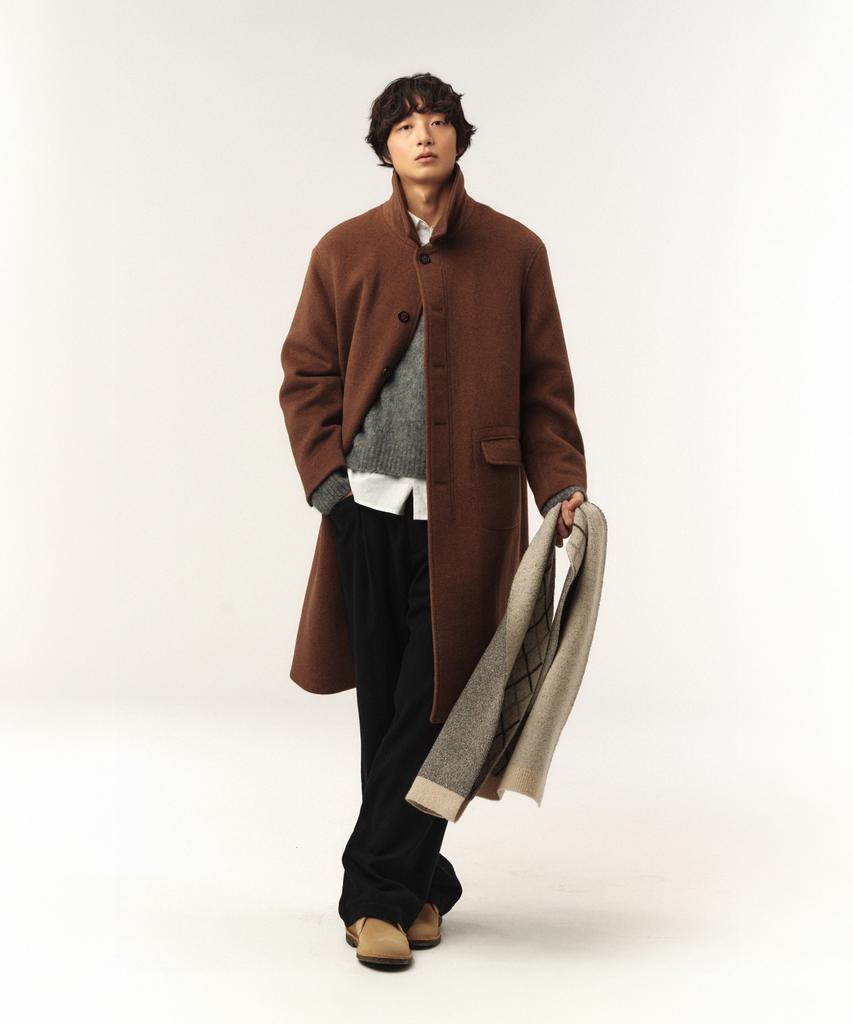 Seteo Wool Blend Wide Slacks Black