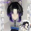 Anime Coser Cosplay Wig Butterfly Shinobu Synthetic Short Straight Wig Cute Girl Heat Resistant Fiber Wig Halloween Party