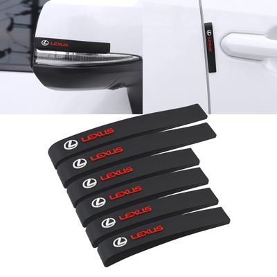 6Pcs Rubber Car Anti-Collision Bumper Strip Guards Protector Stickers For F SPORT GX460 Ct200h IS250 ES 220D IS200 Fsport