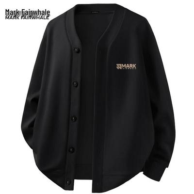Mark Fairwhale Men's Heavyweight V-Neck Cardigan Sweatshirt
