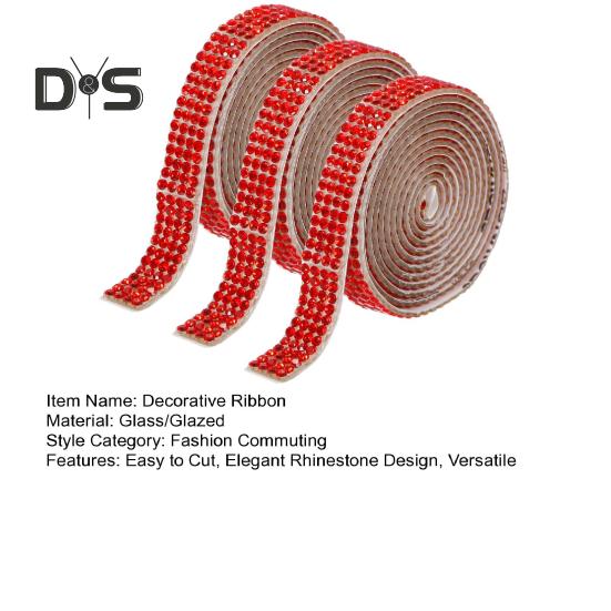 3 Rollen Strassband, selbstklebende Streifen aus Kunstkristall, elegante dekorative Zierrolle zum Selbermachen, Basteln, Kleidung, Schuhe, funkelndes Verzierungsband