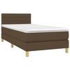 Maison Exclusive - Sommier à lattes de lit matelas et LED Marron foncé 100x200cm