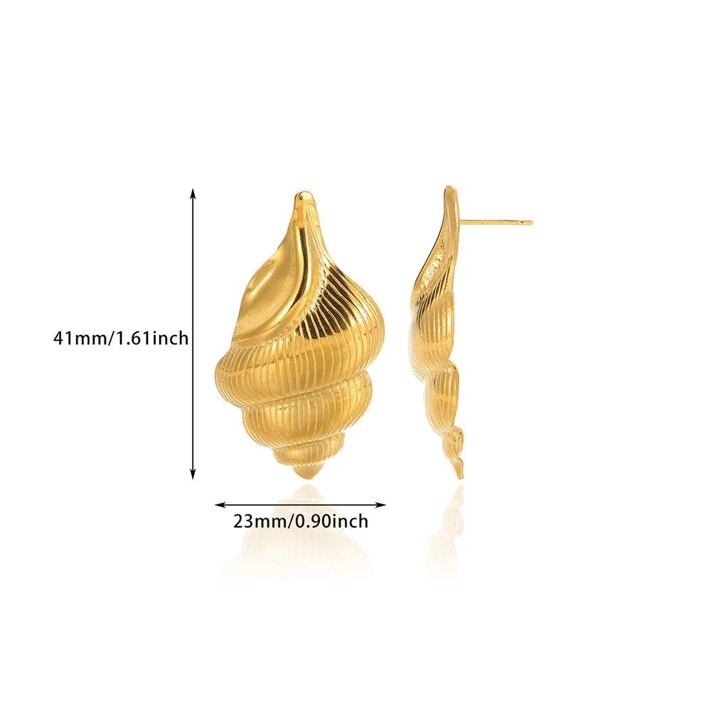 18K Gold-Plated Pearl Flower Stud Earrings - Retro French Style