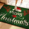 Festive Christmas Gnome Welcome Doormat Seasonal Charms, Durable Polyester Holiday Mat for Winter Home Decor , Christmas Decorations