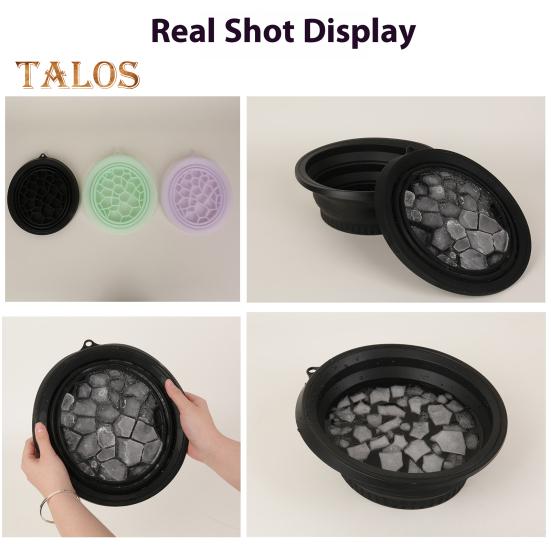 Tragbare Eisbadeschale, faltbares Design, umweltfreundlich, wiederverwendbar, effiziente Reinigung, Mehrzweck-Waschbecken, Silikon-Eisbadeschale