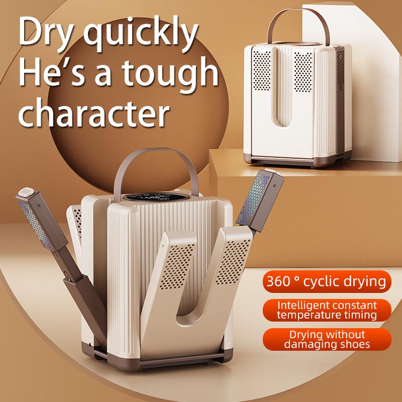 "Tragbarer Faltbarer Schuhtrockner mit Timer, Schnelltrocknend, Entfeuchtung, Geruchskontrolle und Konstanttemperatur-Funktionen"