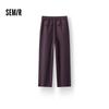 Semir Women's Winter Anti-Static Fleece Wide-Leg Drawstring Pants