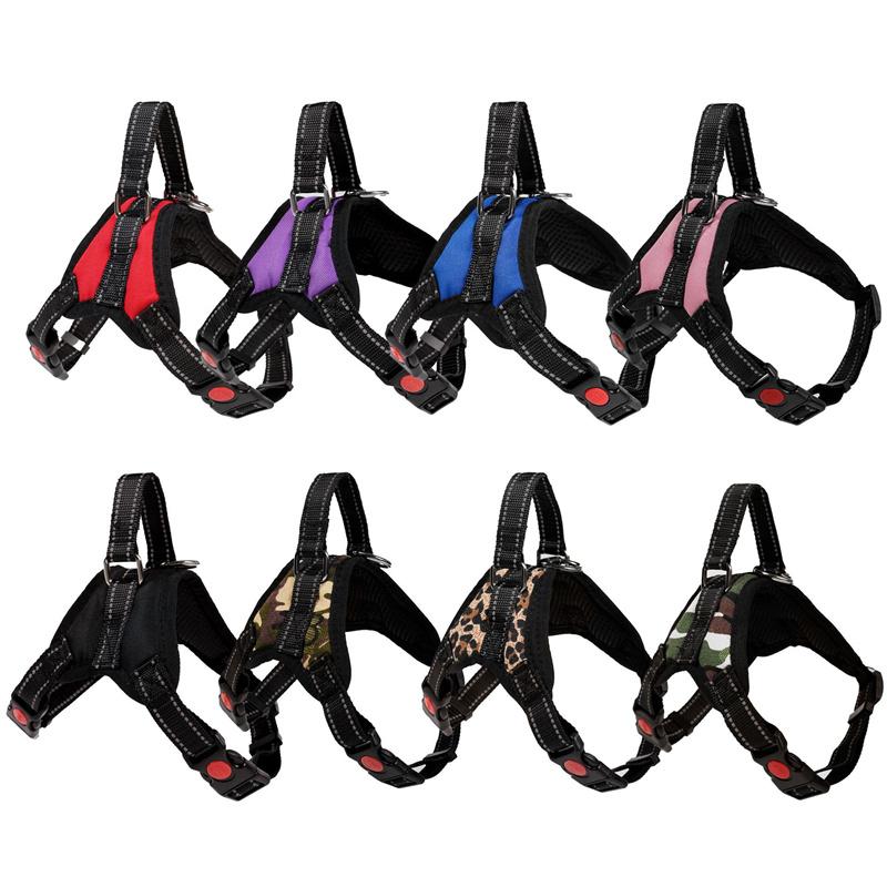 Adjustable Explosion-Proof Pet Harness for Small Medium Dogs - Outdoor Dog Chest Strap Supplies (8 Colors)