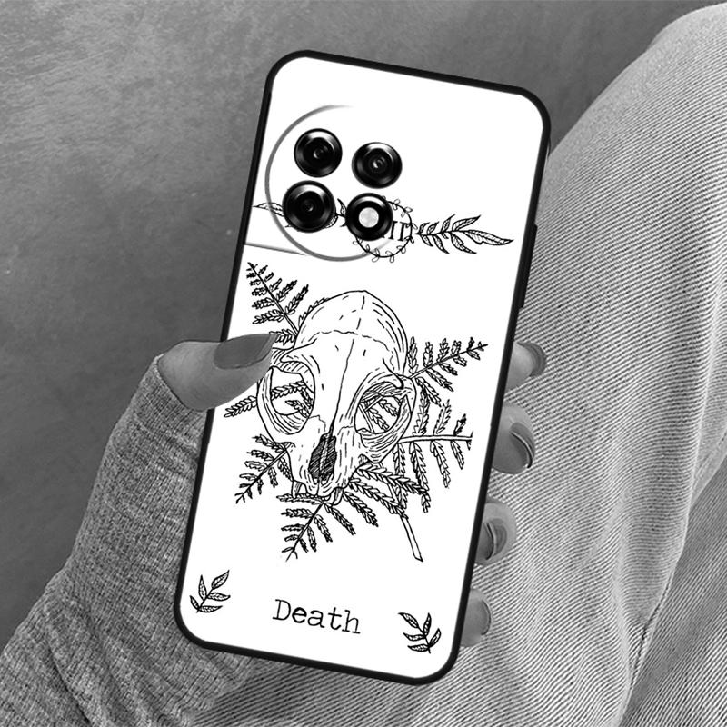 Death Tarot Cat Cover For OnePlus 12 12R 13 13R 11 10 Pro 8T 10T OnePlus Nord 4 CE 3 2 Lite N30 N20 N10 Case