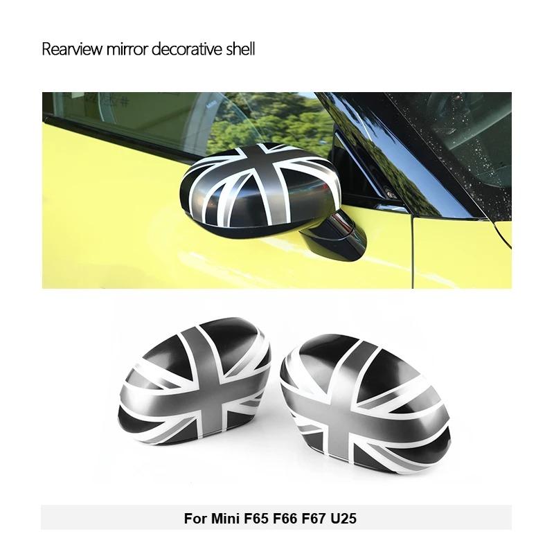 2PCS For MINI Cooper F65 F66 F67 U25 Countryman 2024 2025 Car Rear View Mirror Covers For Mini Exterior Decoration Accessories