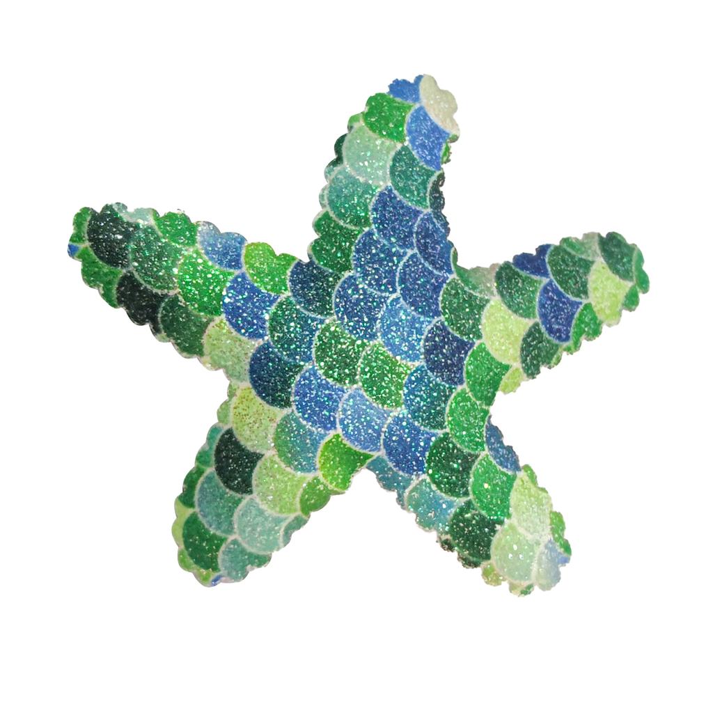 Seestern Haarspangen Pailletten Glitzer Seestern Haarspangen Funkelnde Krokodilklemmen Niedliche Meerjungfrau Accessoires für Frauen Mädchen