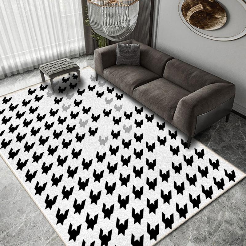 Light Luxury Living Room Carpet Room Large Area of Nordic Wind Sand Tea Table Mat All Shop with Dirt Resistant Floor Mat