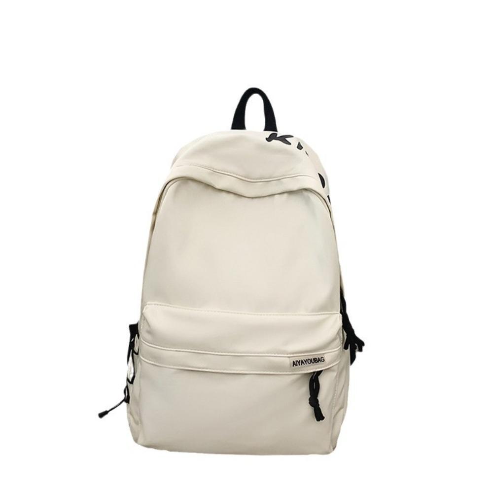 Japanese Trendy Cool Simple Letters Contrasting Colors Large Capacity Neutral Student Backpack 2025 New Junior High School Schoolbag