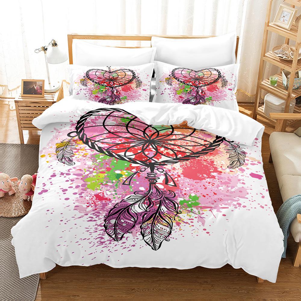 Dream Catcher Feather Wind Chimes, Export Production Student Dormitory Three-Piece Quilt Cover Sheet
