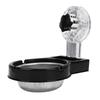Wall Mounted  tray Space Saving Stainless Steel  tray with Strong Suction Cup for Toilet   Hotel Black