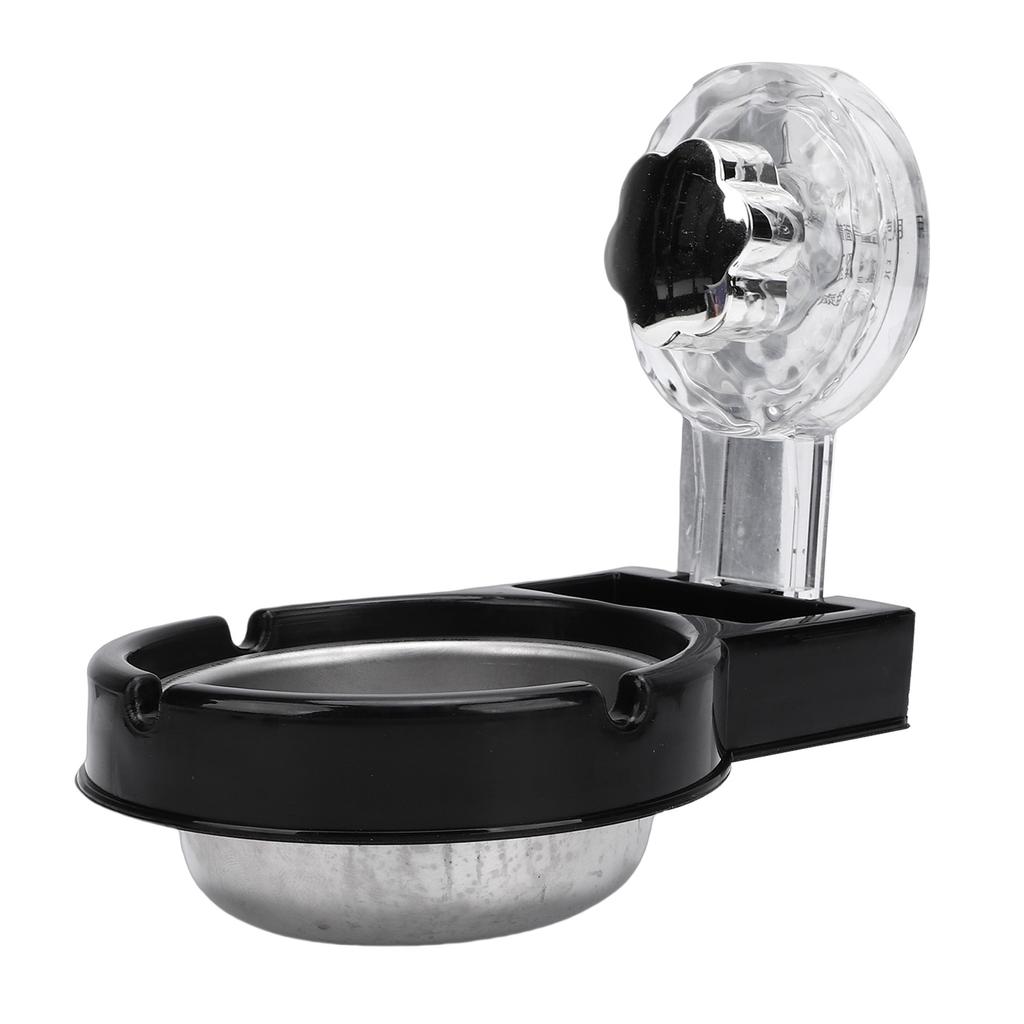 Wall Mounted  tray Space Saving Stainless Steel  tray with Strong Suction Cup for Toilet   Hotel Black