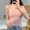 Padded Suspender Tank Top for Women's Outerwear Camisole for Students and Girls' Sports Bottoming Slim Fitting Versatile Style Lingerie
