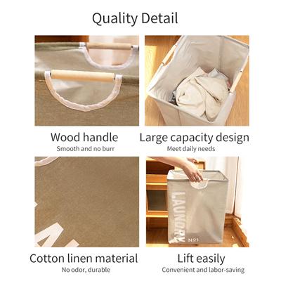 Waterproof Laundry Basket Cotton Linen Dirty Clothes Baskets Laundry Organizer Foldable Sundries Storage Bag Foldabling Hamper