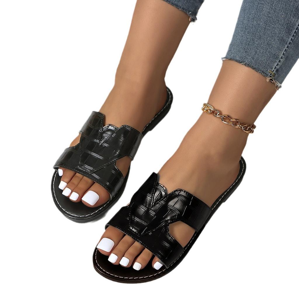 Large size wind outside slippers women's summer new women's shoes flat sandals women's