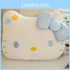 Hellokitty Soft Plush Pillow With Flower And Bow Decorations For Kids Gift